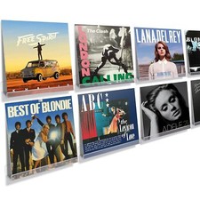 8 Pack Vinyl Record Wall Mount Shelves, 12" Vinyl Holder for Album Record Sto...