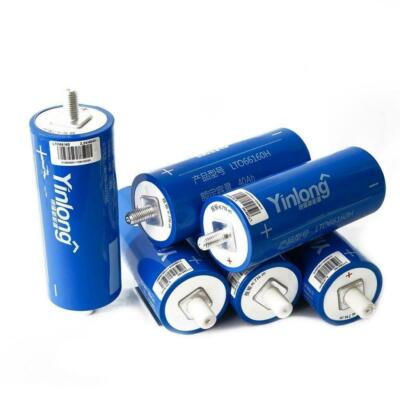 6PCS Yinlong 2.3V 40Ah 66160 Iron Titanate Battery Cylindrical LTO Solar Cells