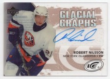 2005-06 Upper Deck Ice Glacial Graphs Robert Nilsson Auto New York Islanders