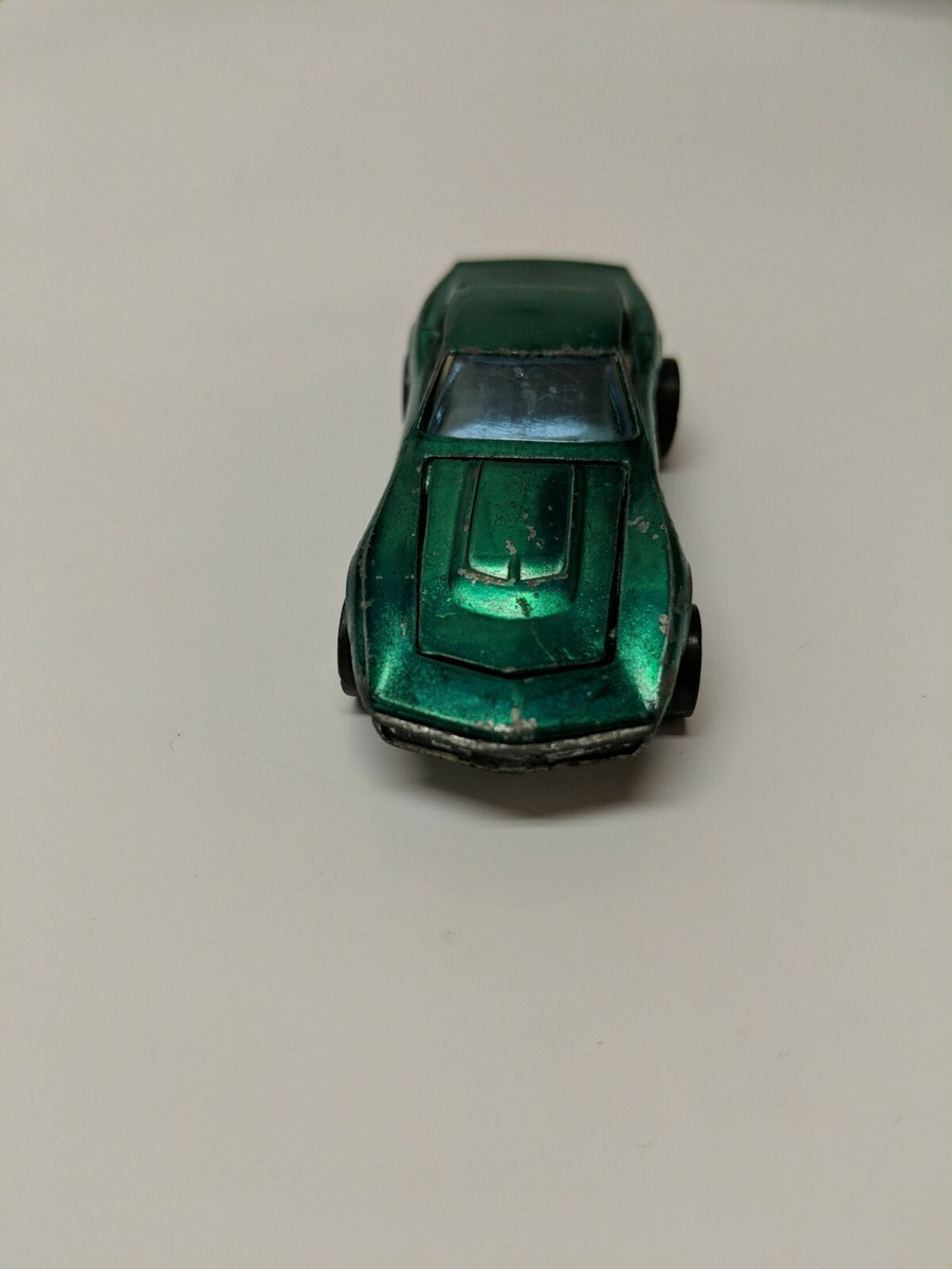 Hot Wheels Redline Custom Corvette 1967 Green White Interior Made
