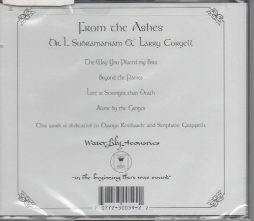Larry Coryell & Or. L. Subramaniam - From The Ashes CD NEU Beyond the flames - Bild 2 von 2