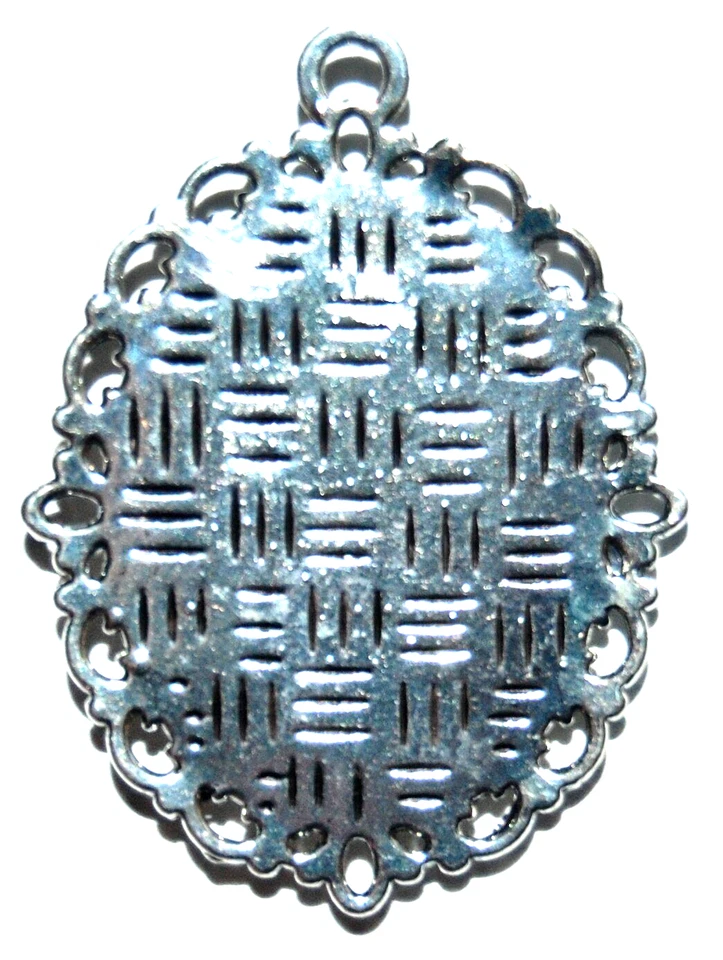 5 WHOLESALE IRIDESCENT OVAL CAMEO CABOCHON NECKLACE PENDANTS USA SELLER - Image 2 of 3