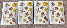 Vintage Scratch N Sniff Stickers Summer Theme 1993 Made In The USA 4 Sheets