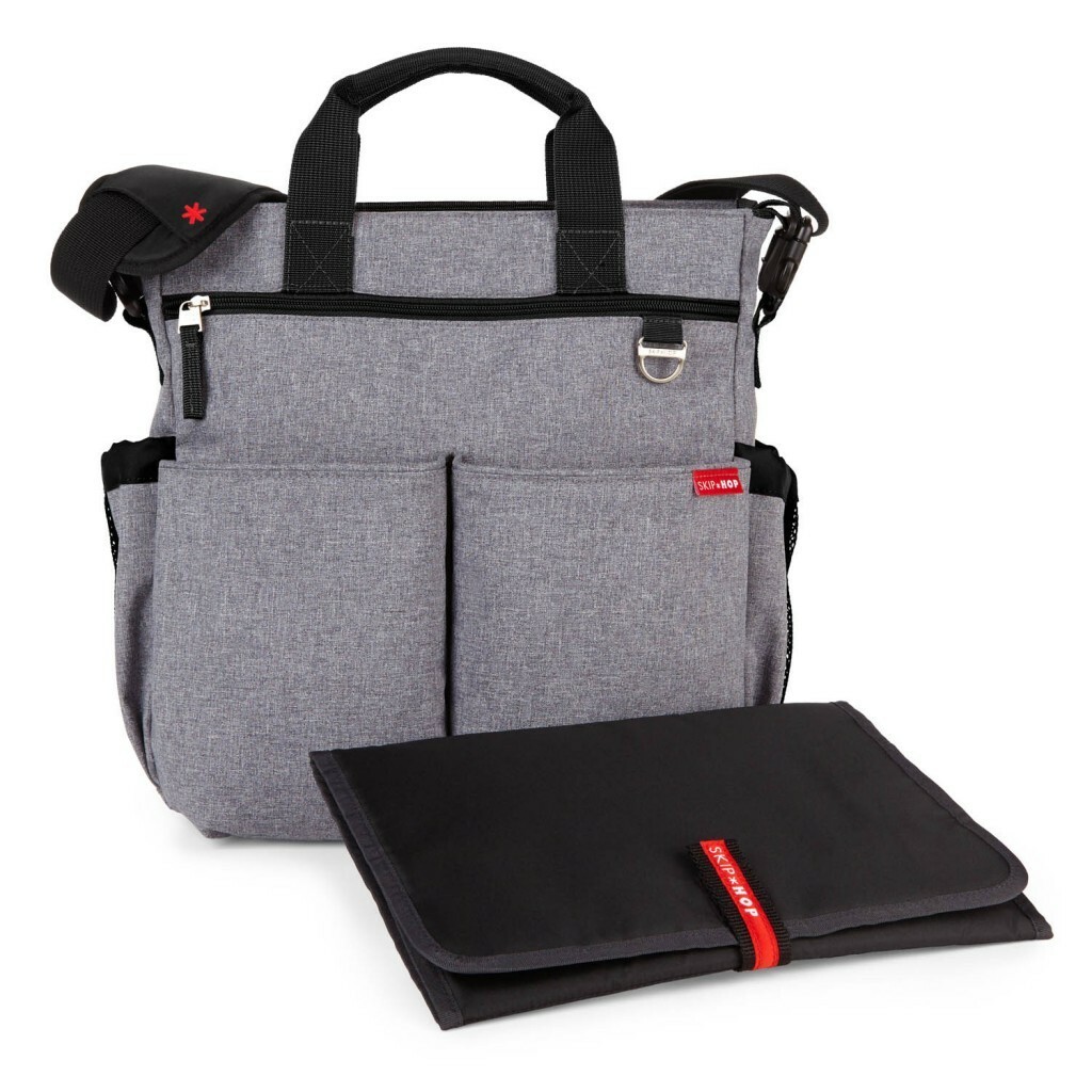 skip hop duo backpack grey melange