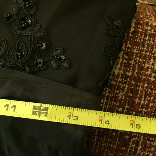 LIPOSA NWT womens BLACK BEADED GOWN WITH LACE TRAIN size Small Tall - Picture 7 of 11