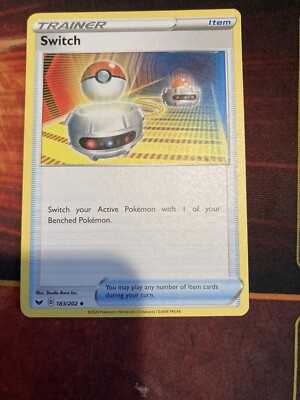Switch -183/202 - Sword & Shield Base Set - Uncommon - Pokémon TCG Card - NM