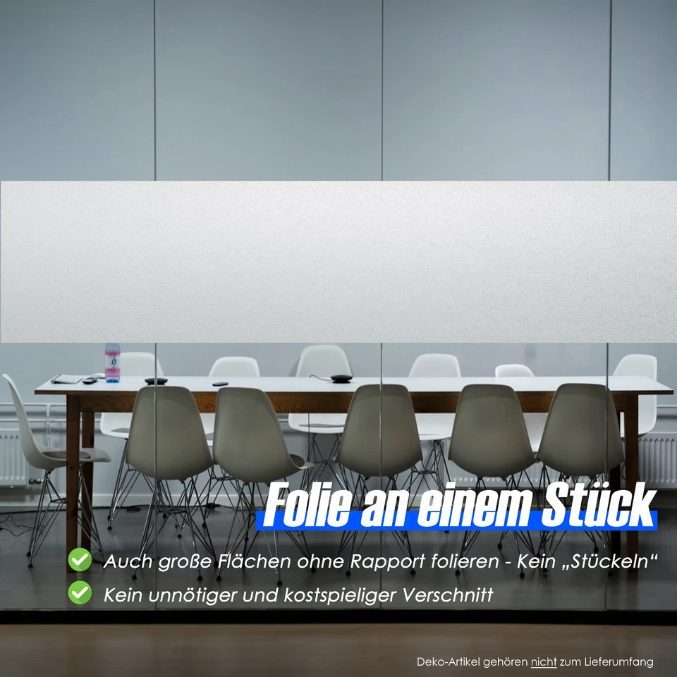 [6,66€/m²] Milchglasfolie blickdicht Sichtschutz Fensterfolie Sichtschutzfolie - Bild 2 von 4