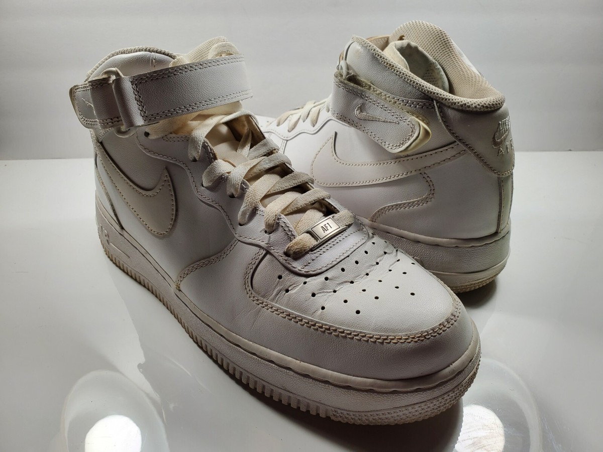 Nike Air Force 1 Mid Retro 07 Triple White Men Sneaker Shoes  display picture 3