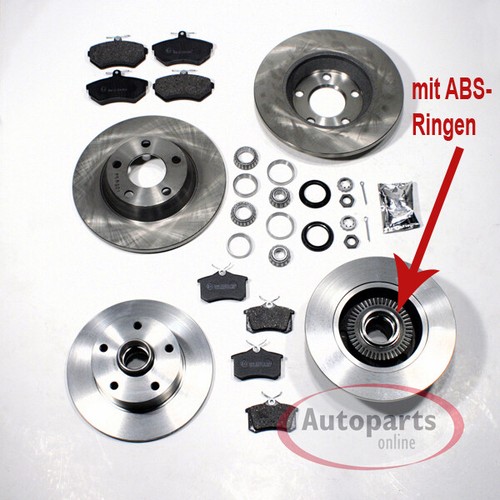 Audi A4 B5 Bremsscheiben Hinten Mit Radlager Wechseln Bremsscheiben Ø280 mm + 245 mm Radlager Set Beläge vorne hinten für