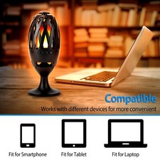 Led Outdoor Speakers, IPX5 Waterproof Flame Torch Atmosphere Speaker