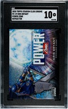 2020 Topps Stadium Club Chrome #21 Kris Bryant Power Zone REFRACTOR SGC 10 GEM