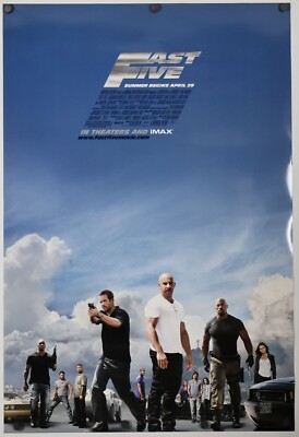 Fast original DS movie poster 27x40 D/S Final 2011 Paul