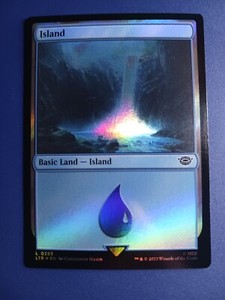 MTG Island Lord Of The Rings #0265 Foil Land LTR NM/M