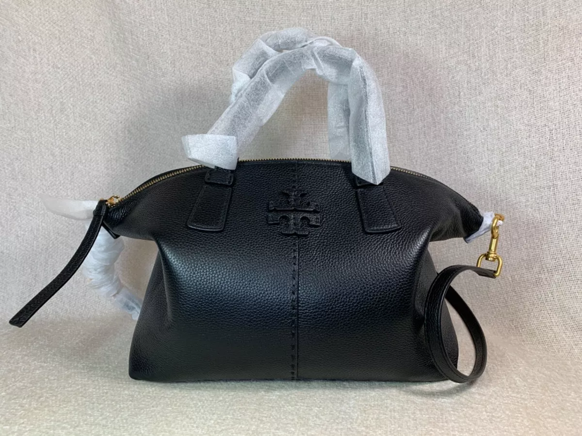 Tory burch mcgraw satchel clearance black
