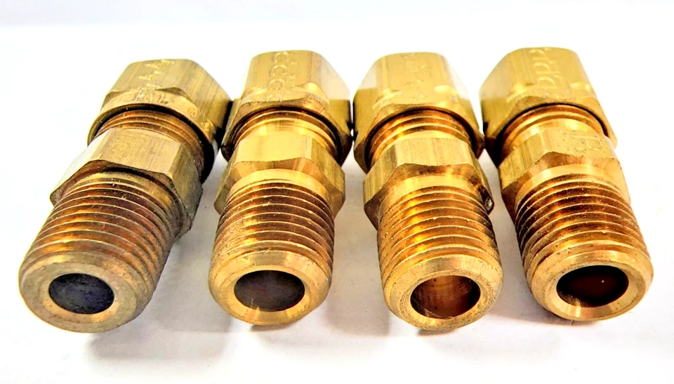 BRASS ADAPTERS (LOT OF 4) 1/4" COMPRESSION TO 1/8" NPT - Image 4 of 4
