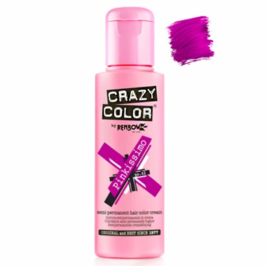 CRAZY COLOR SEMI PERMANENT HAIR DYE TONER HAIR COLOUR FREE POST UK