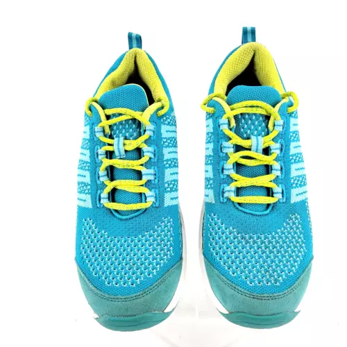 Orthofeet Womens Biofit 986 Sz 7.5 Comfort Sneakers Coral Stretch Knit Turquoise