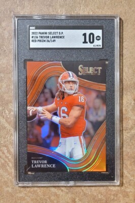 2022 Select Draft Picks Trevor Lawrence  /149 Red Prizm Field Level #39 SGC 10 