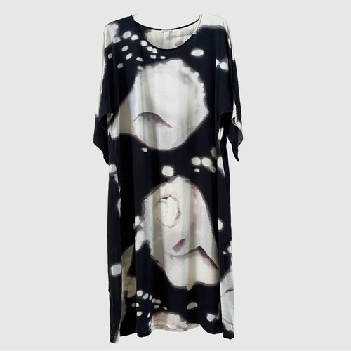 Max Mara Silk Watercolor Printed Midi Dress L