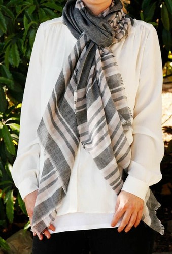 Blue Pacific Turkish Cotton Scarf, Stripe Design, Various Colors, New with Tags - Picture 6 of 7
