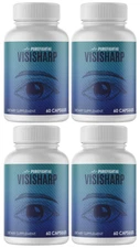 VisiSharp Vision Support Supplement for Eye Clarity & Retina Function, 4 Packs
