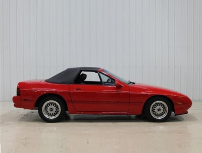 马自达rx 7 19 1992 可调式上衣黑色精确定位乙烯基 Ebay
