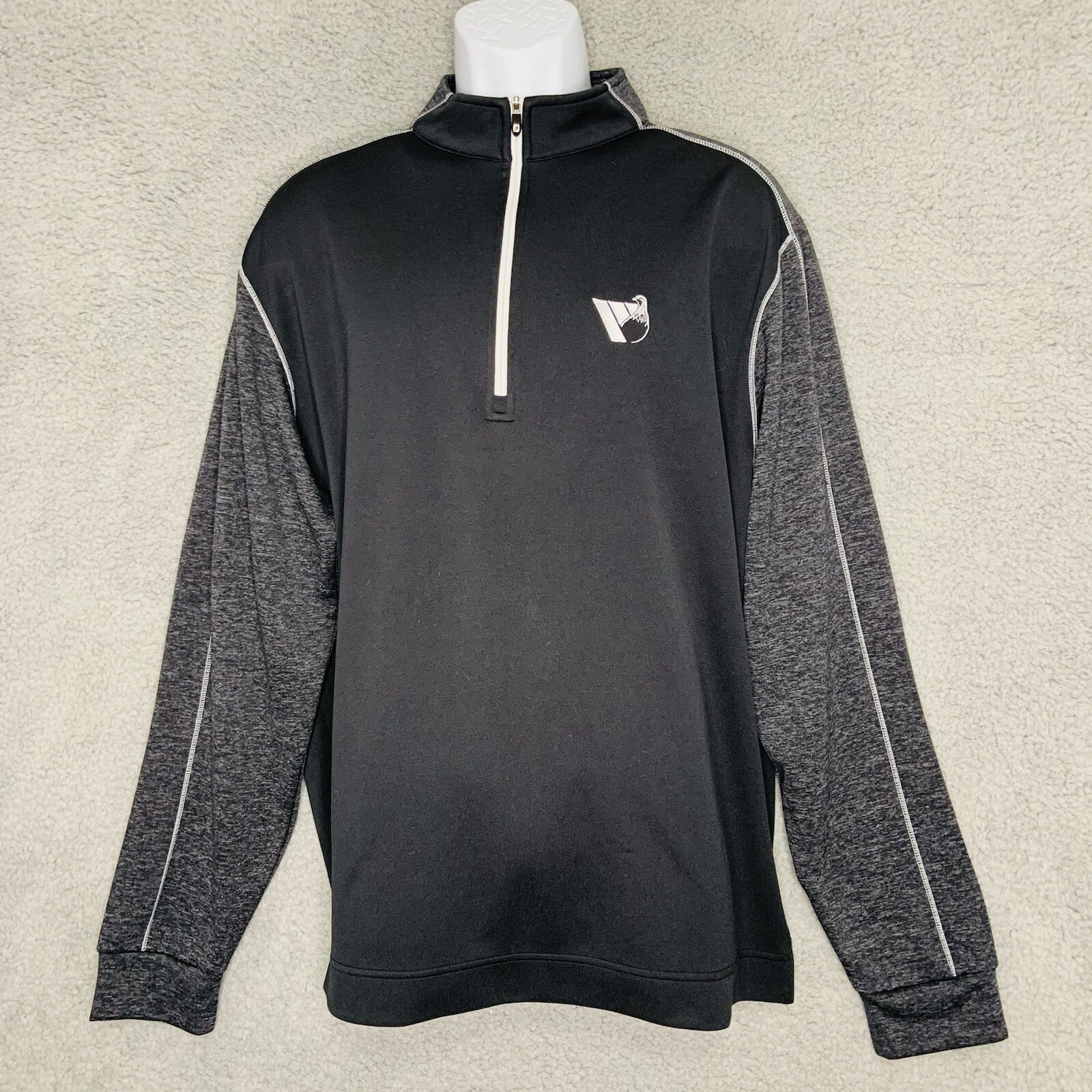 Footjoy Jacket Mens Extra Large Black Golf 1/4 Zip Pullover Outdoors