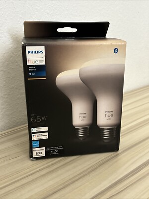 Philips Hue White 2-Pack BR30 LED Smart Bulb, Bluetooth