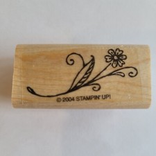 Flower Stem Mounted Rubber Stamp 2004 Stampin Up
