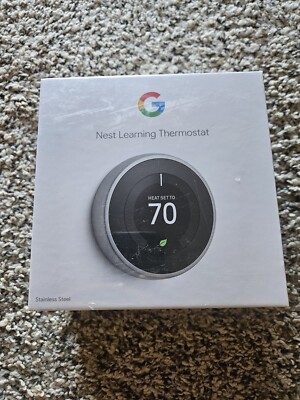 Google Nest T3007ES Wi-Fi Learning Thermostat - Stainless Steel