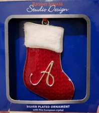 Regent Square Studio Design Silver Plated Ornament Furry Letter "A" NEW DESIGN