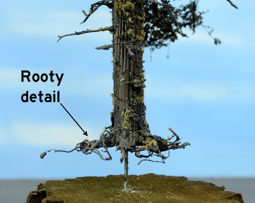Lying Snag Dead Model Fir Tree, 11", Handmade, Highest Detail, HO Scale, LowShip - Picture 9 of 9