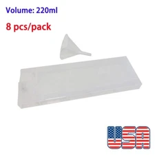 USA 8pcs 220ml Refill Ink Cartridges with Funnel for Roland Mimaki