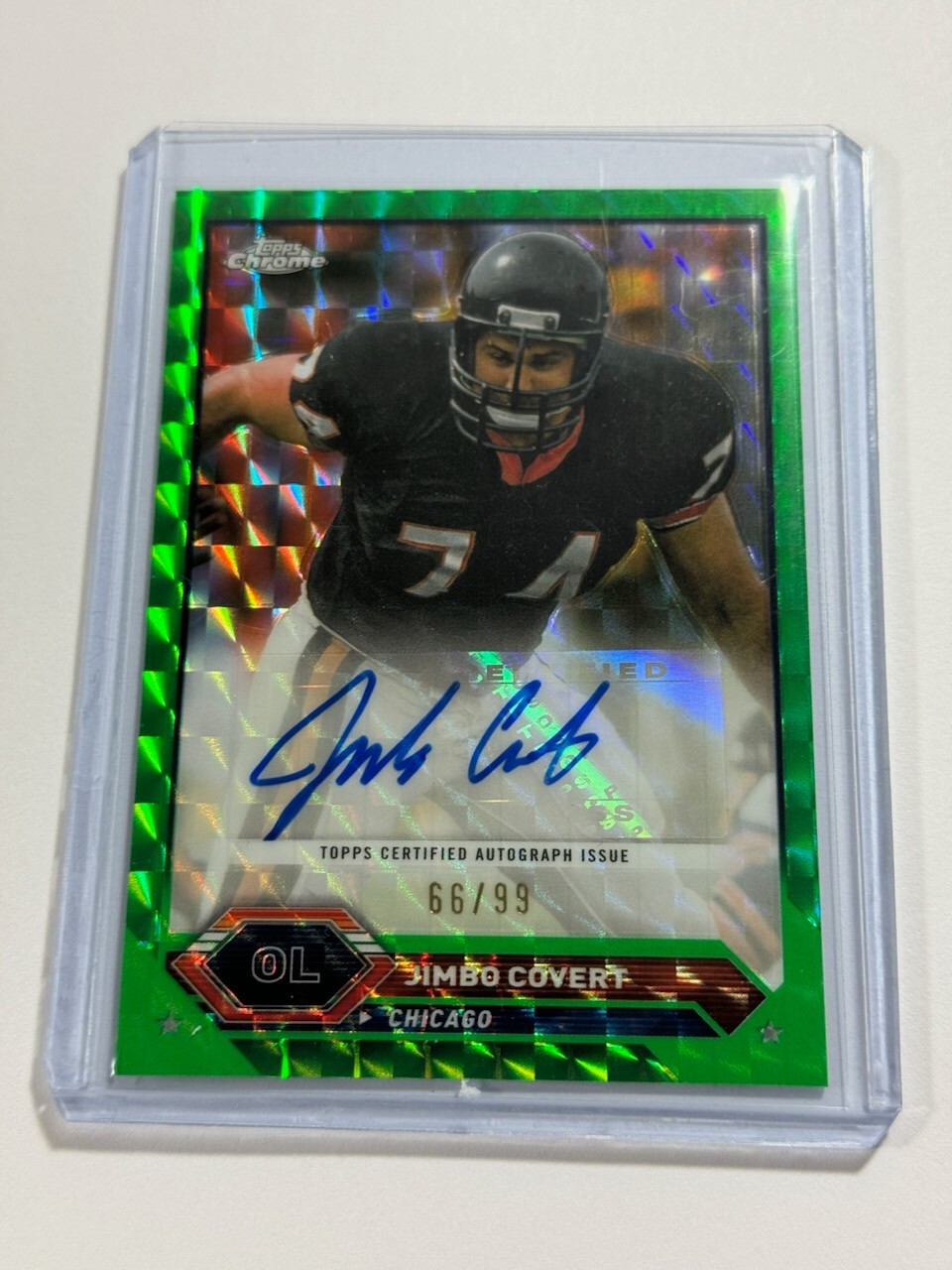 2023 Topps Composite Chrome Green Geo Refractor Jimbo Covert /99 VAR AUTO