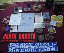 Lot Vntge Collectable Rock Hound Gem & Mineral Show Memorabilia Bumper Stickers
