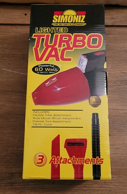 #ad Simoniz Hand Held Turbo Vac Car Truck Portable Vacuum Cleaner Brand New Red $12.00