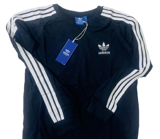 MEN'S ADIDAS  ORIGINALS  LONG  SLEEVE TOP THREE STRIPE  T-SHIRT L, XXL  SALE - Image 2 of 4