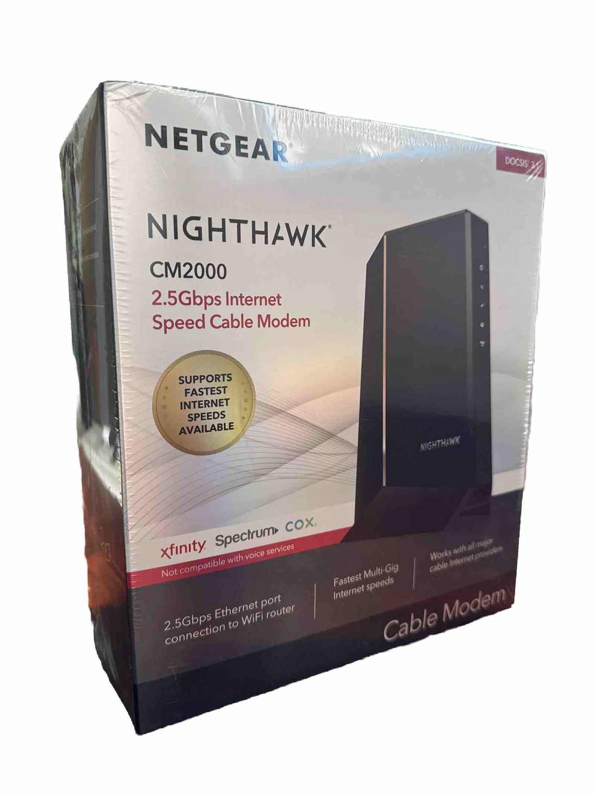 NETGEAR Nighthawk Multi-Gig Cable Modem (CM2000) Cable Compatible ...
