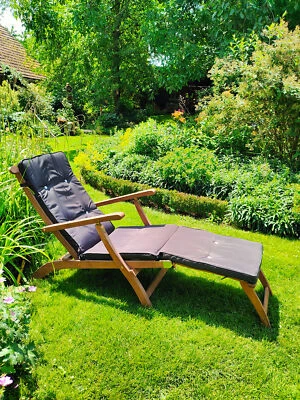 Sonnenliege Gartenliege Liege Holz Klappbar Fußstütze Armlehne 169cm CASARIA®