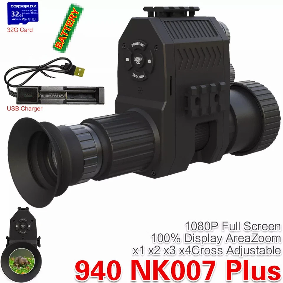Megaorei NK007 Plus 1080P HD Monocular Attachment Night Vision Scope Hunting Cam - Image 2 of 4