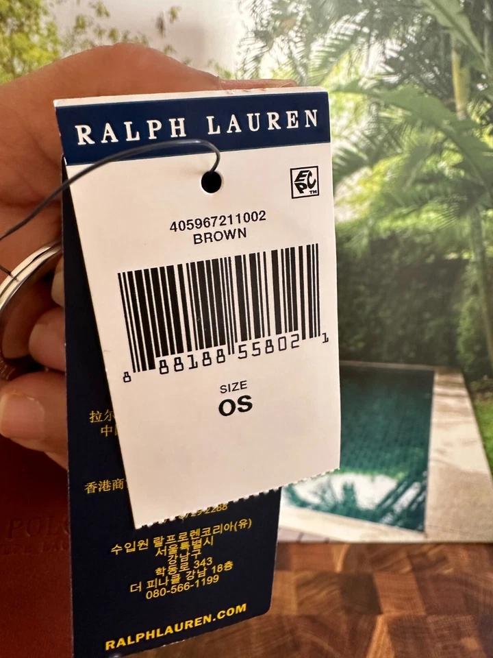 Polo Ralph Lauren Polo Oso Cuero Llavero Dije Marrón Multi Foto 3 de 4