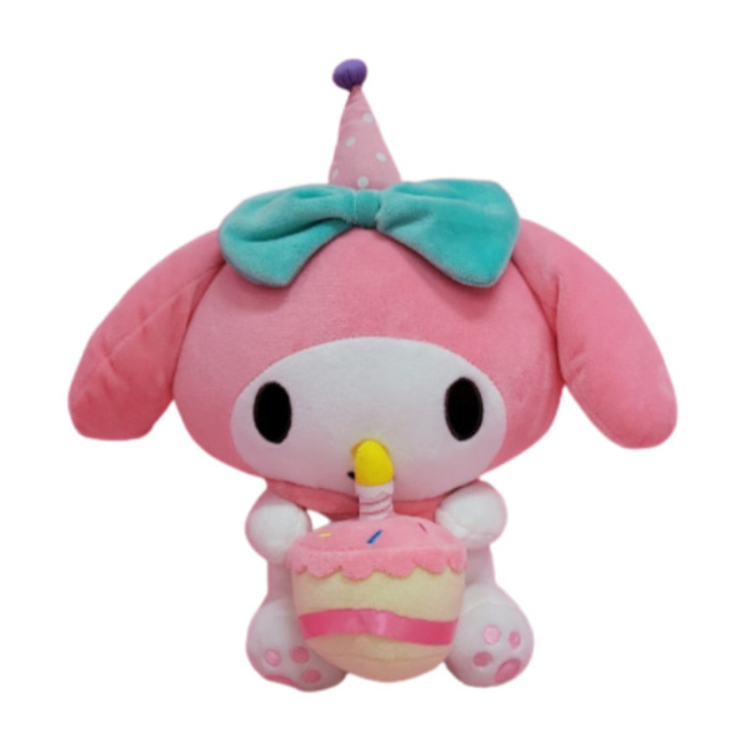 Peluche Sanrio My Melody Birthday - Rose, Lapin FuRyu (neuve)
