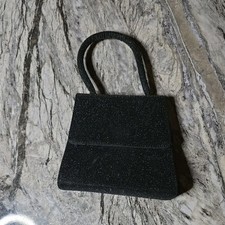 Black Evening Bag with Chain *Rhinestones* Party  Crossbody Purse (Black)*used* 