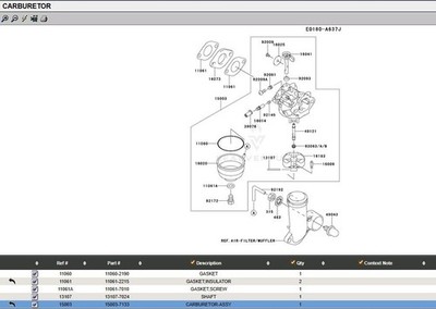 Genuine Kawasaki 15004-0994 15003-7133 Walbro Carburetor FJ180V