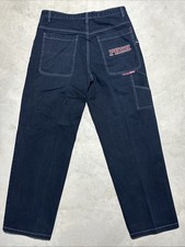 Vintage Y2K Paco Jeans Men's 38x32 Baggy Black Straight Skater Surf Grungy Goth