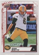 2020 Upper Deck CFL Red 18/165 Sean Whyte #198 ex5