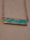 Vintage LADIES PURA VIDA STERLING TURQUOISE BAR PENDANT NECKLACE  — photo 2