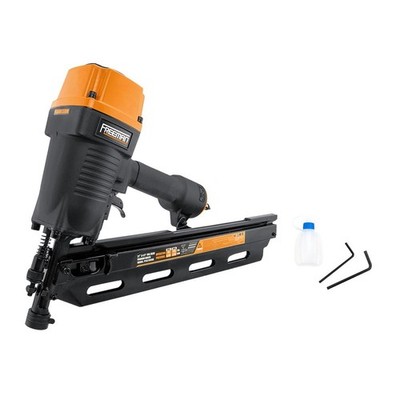 Pneumatic 21 Degree Framing Nailer with Nails | 2''   3-1/2  Full Round Head N...