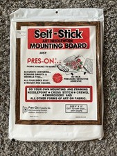 Self-Stick Art Needlework Mounting Board Pres-On 9"x12" Brand New