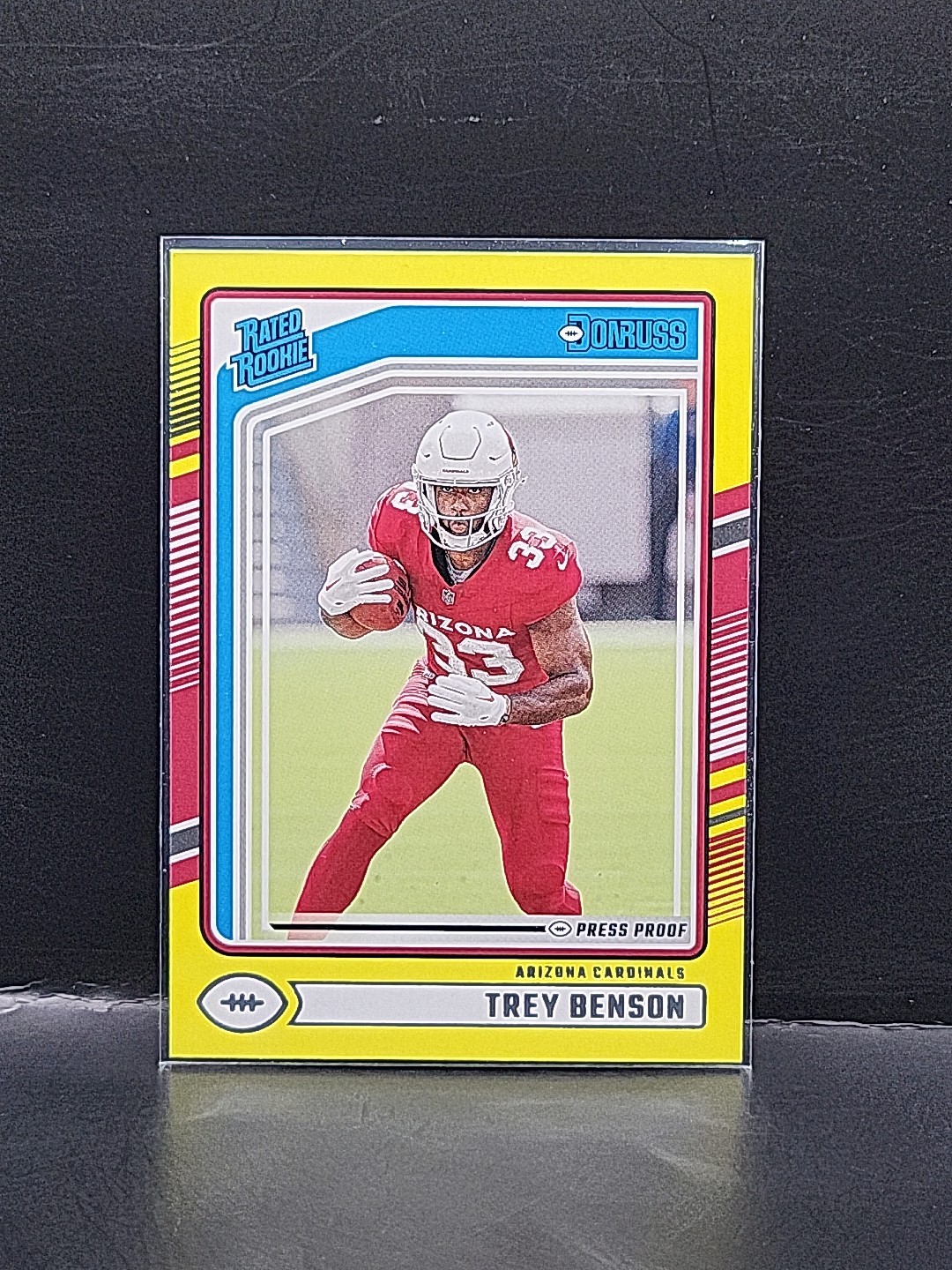 2024 Panini Donruss - Rated Rookie Trey Benson #326 Press Proof Yellow (RC)